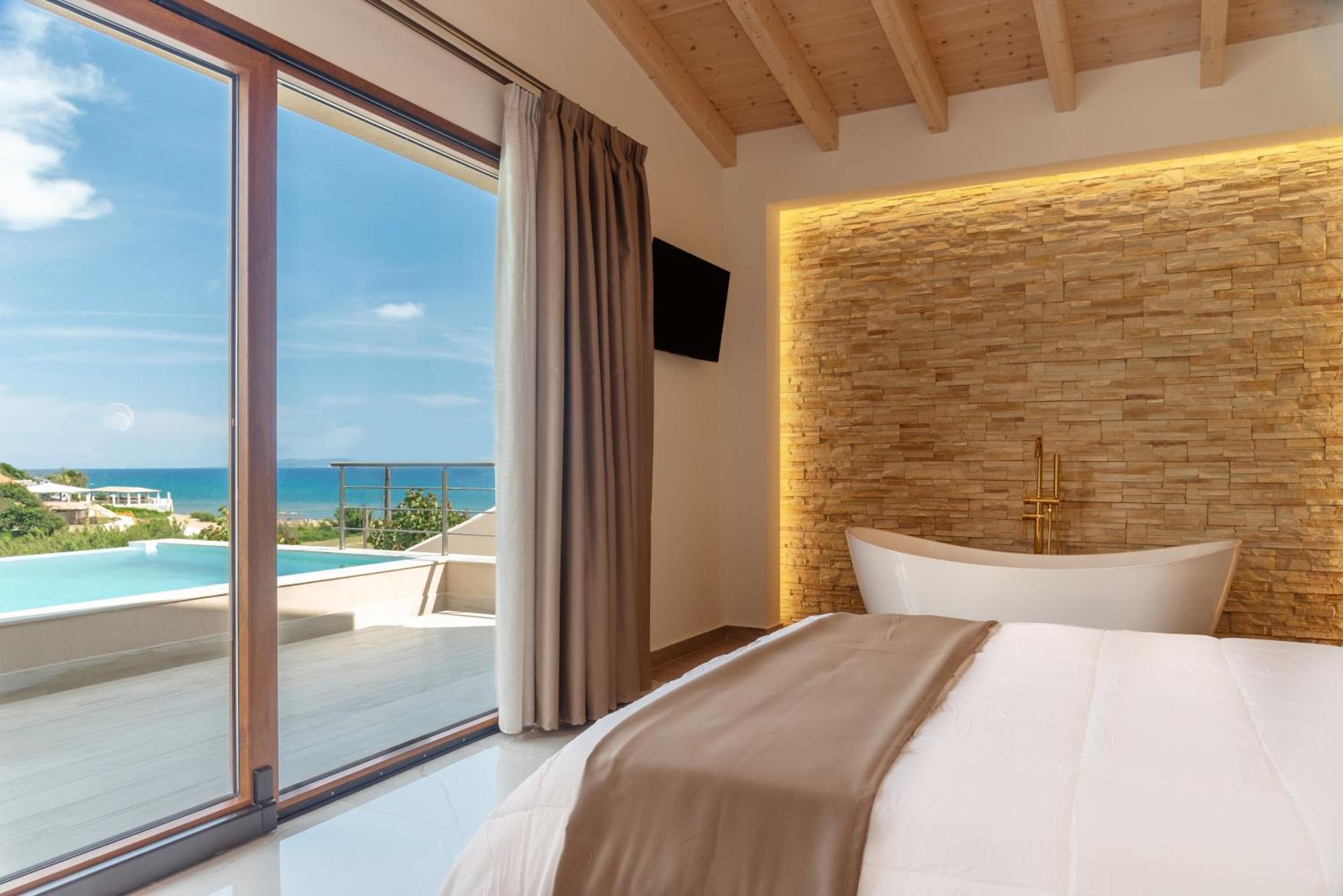 Villa Vasillis-Heated Swimming Pool With Infinity View Vitalades Bagian luar foto