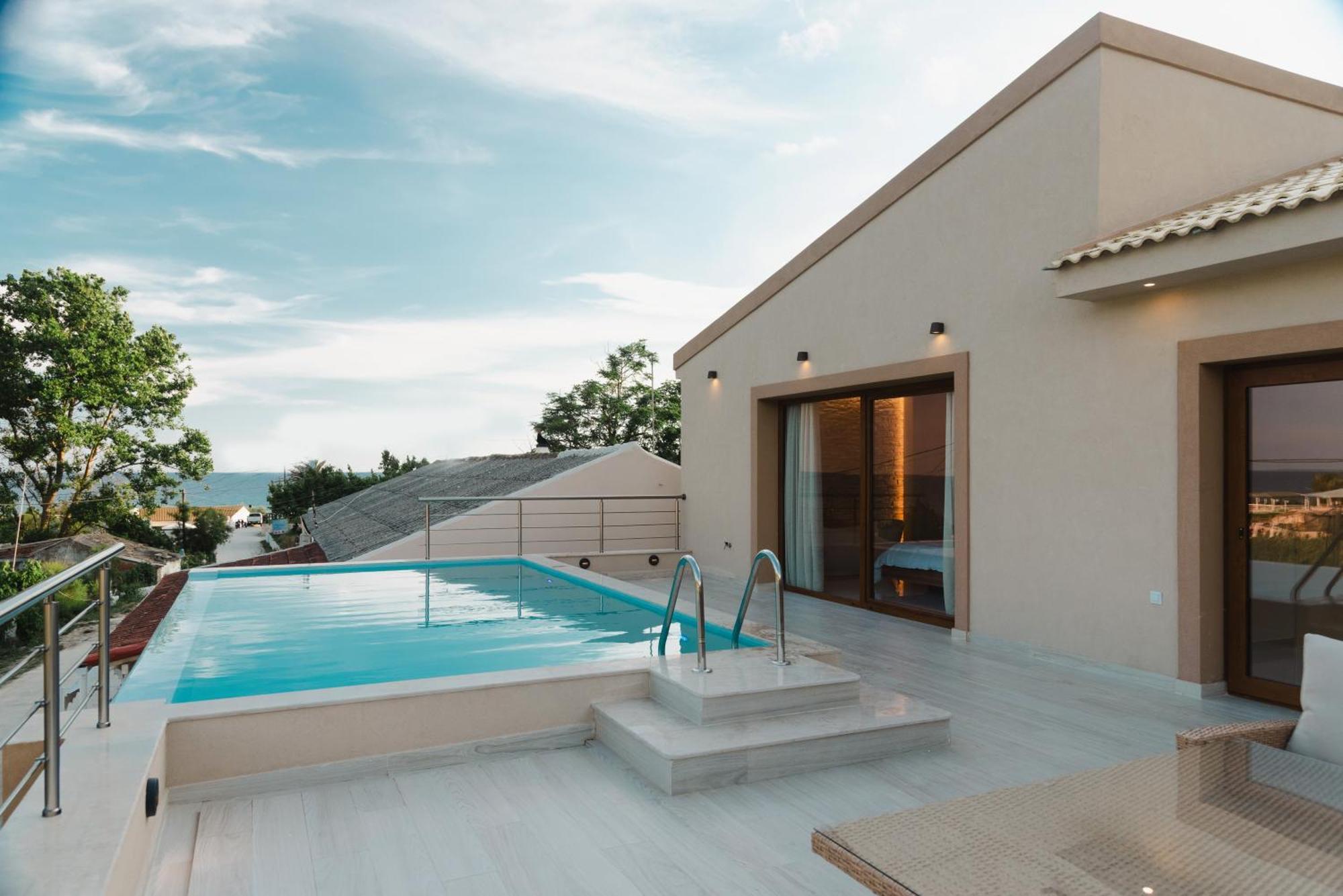 Villa Vasillis-Heated Swimming Pool With Infinity View Vitalades Bagian luar foto