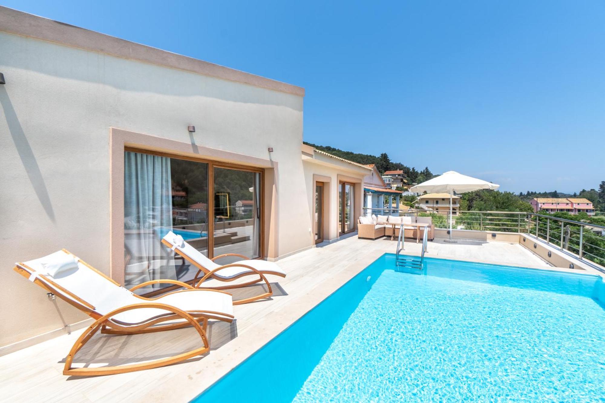 Villa Vasillis-Heated Swimming Pool With Infinity View Vitalades Bagian luar foto